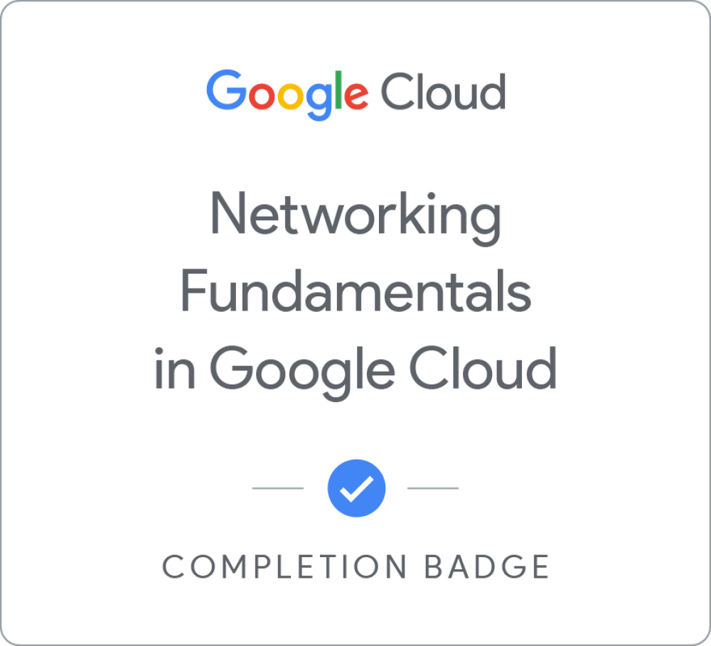 Badge per Networking Fundamentals in Google Cloud 