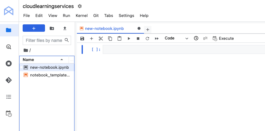 Vertex Notebook ready for use