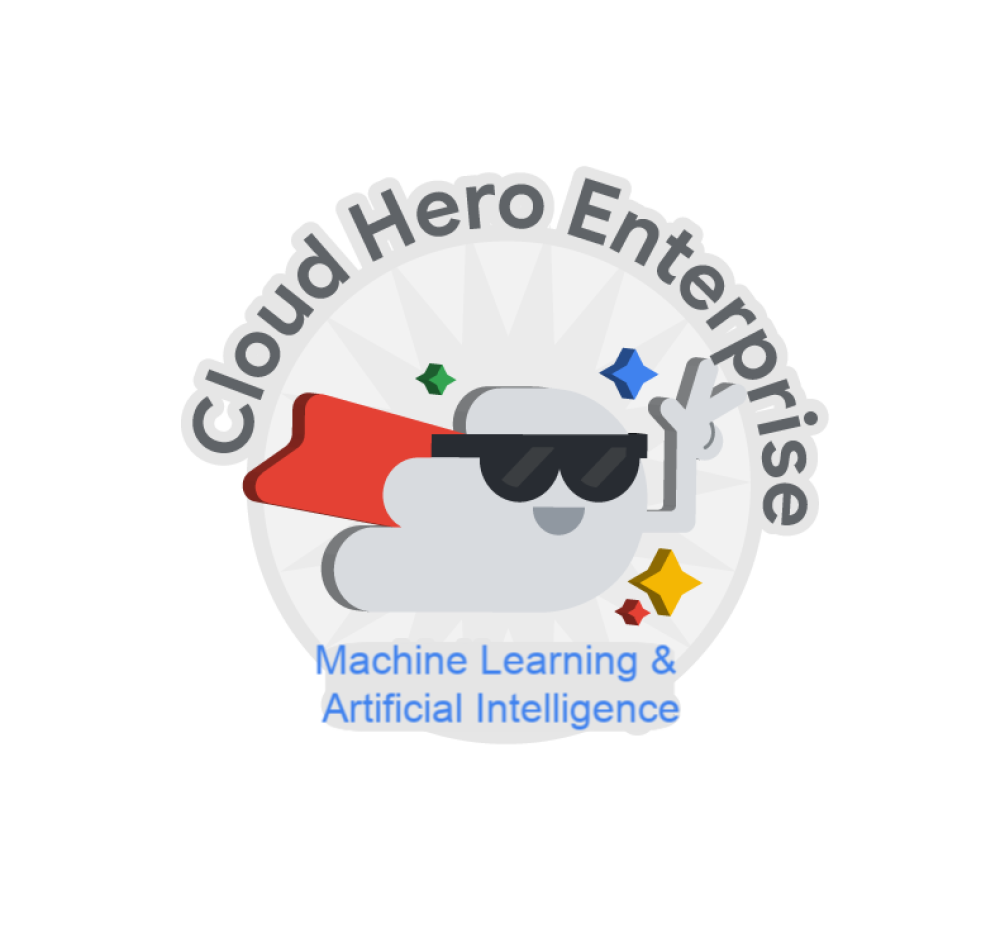 Cloud Hero: Artificial Intelligence and Machine Learning 배지