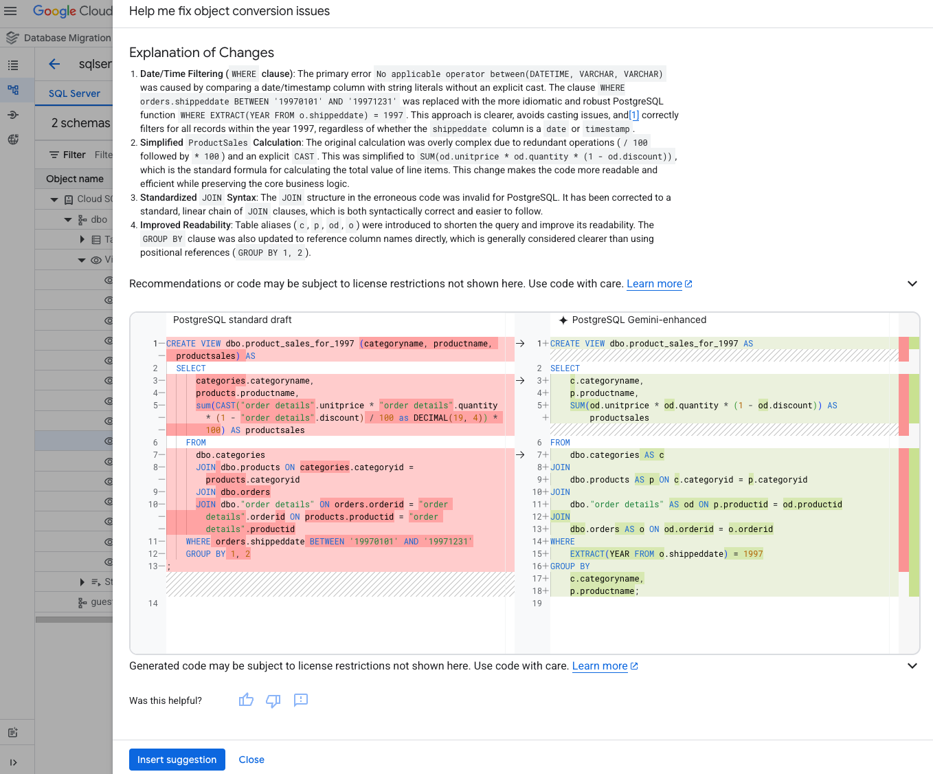Migrate from Cloud SQL for SQL Server to AlloyDB for PostgreSQL using ...