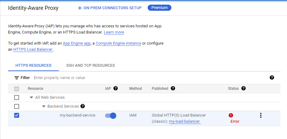 IAP Status Error