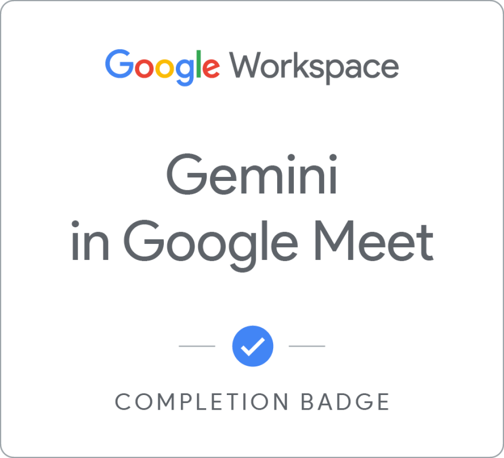 Badge for Gemini in Google Meet