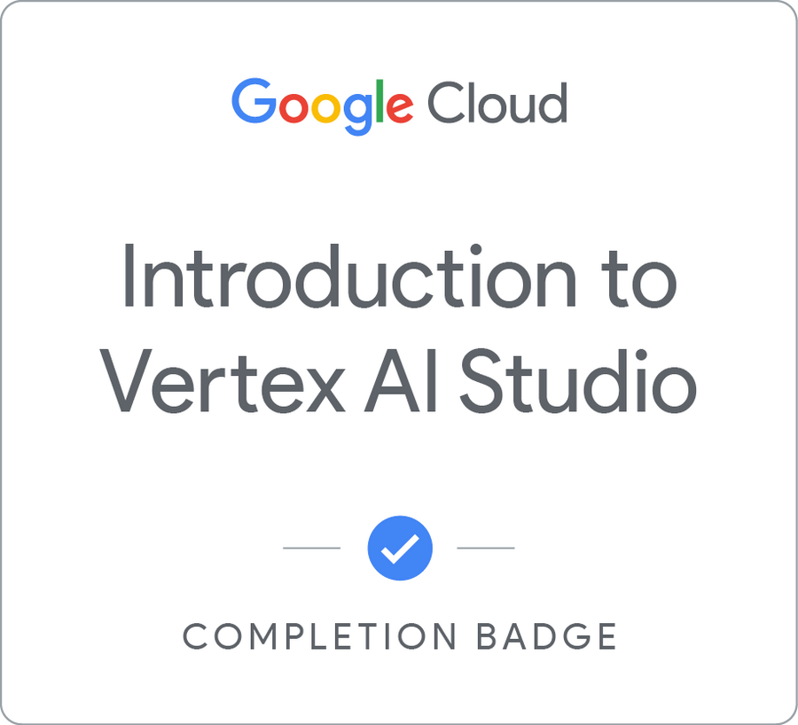 Introduction to Vertex AI Studio - 日本語版 のバッジ