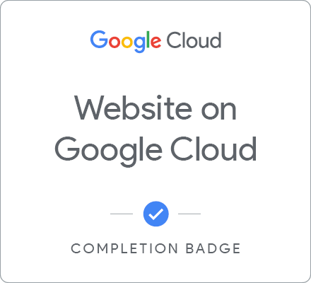 Odznaka za ukończenie szkolenia Website on Google Cloud