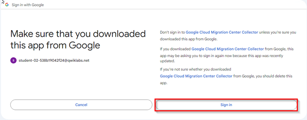 Google login screen.