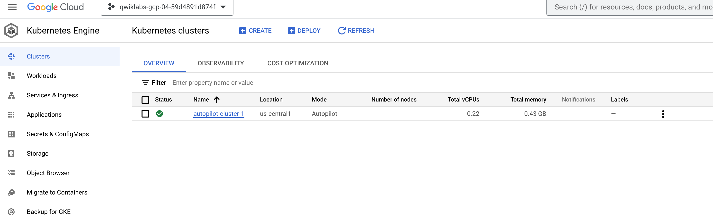 Deploying GKE Autopilot Clusters Google Cloud Skills Boost