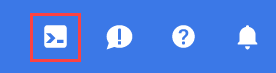 Activate Cloud Shell icon highlighted