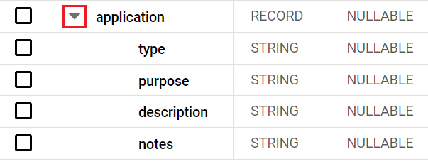 Image showing the nested application record