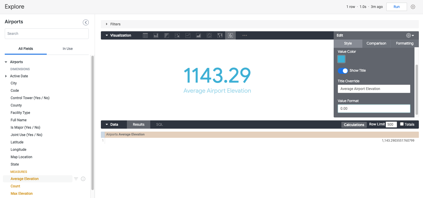 Looker style tab configurations