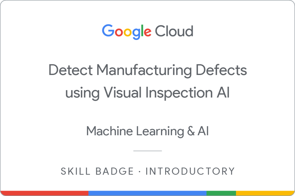 Detect Manufacturing Defects using Visual Inspection AI のバッジ