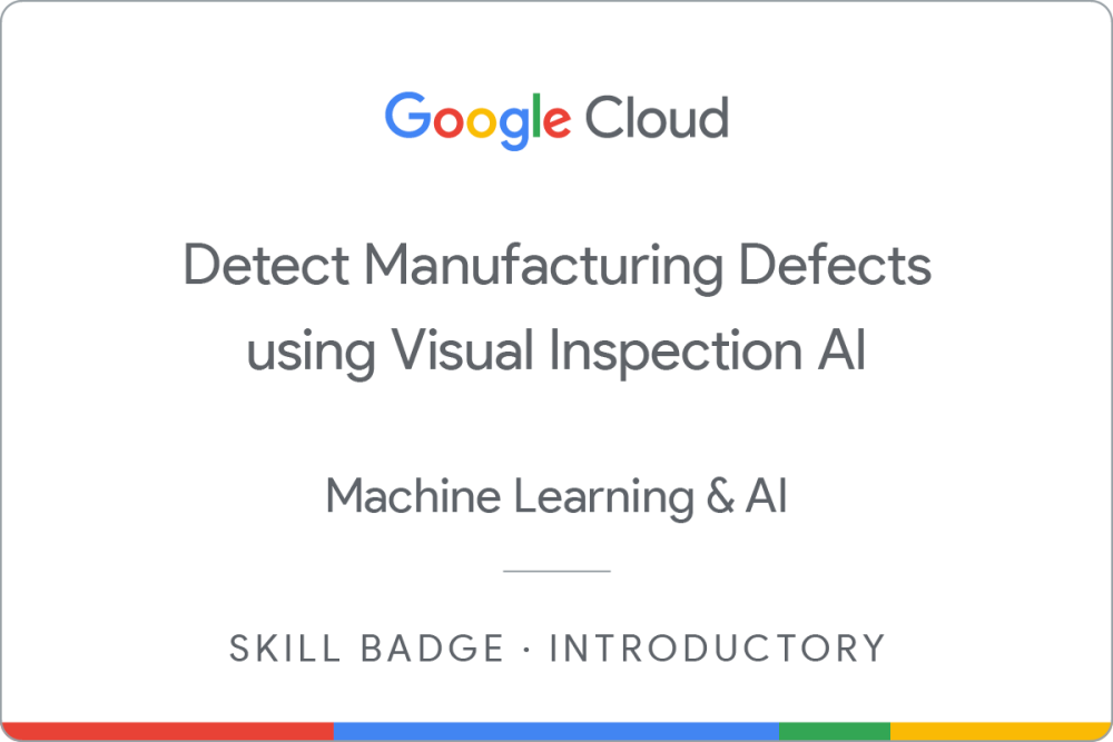 Detect Manufacturing Defects using Visual Inspection AI徽章