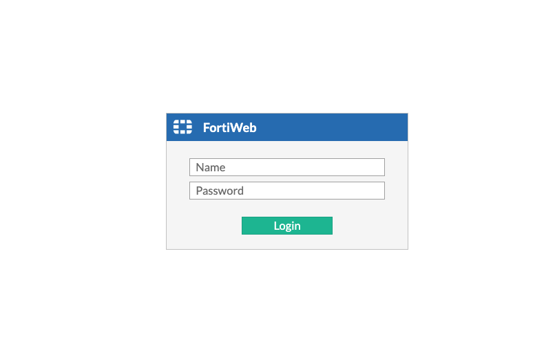 FortiWeb Login Page
