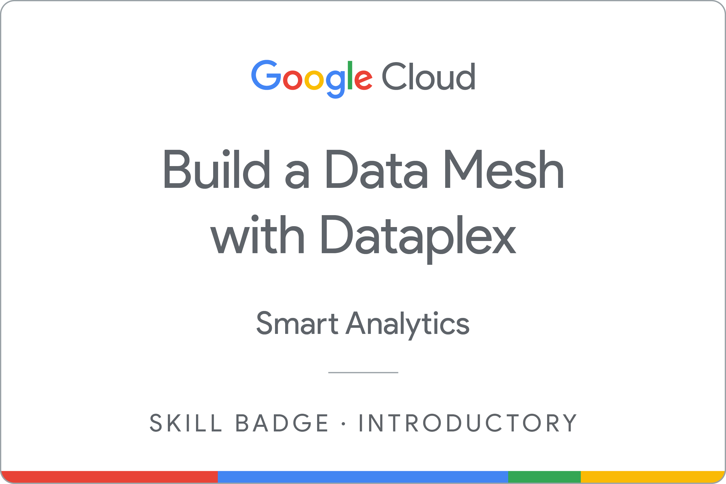 Insignia de Crea una malla de datos con Dataplex