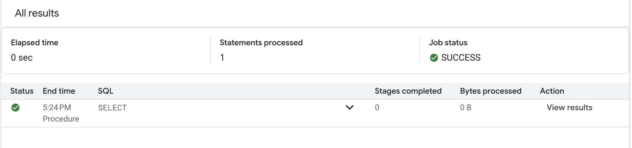 All results page listing two jobs