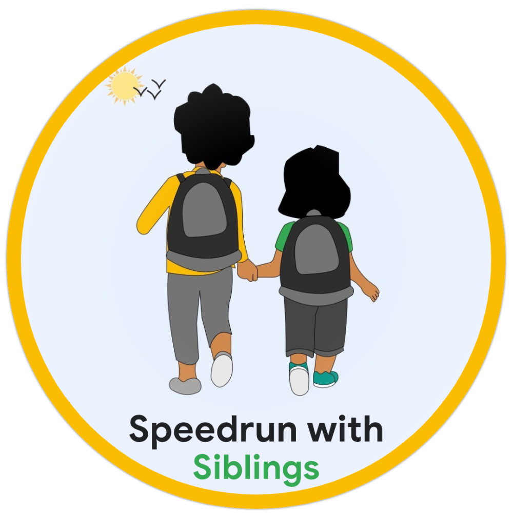 Selo para Speedrun with Siblings