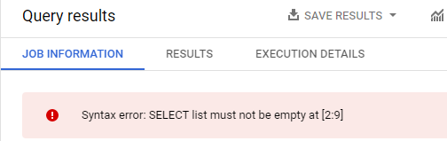 Query failed infobox