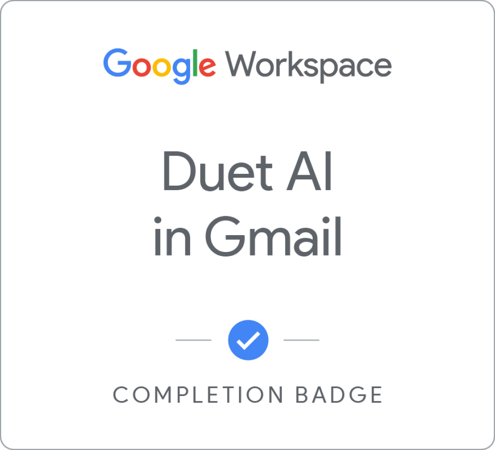 Badge for Duet AI in Gmail