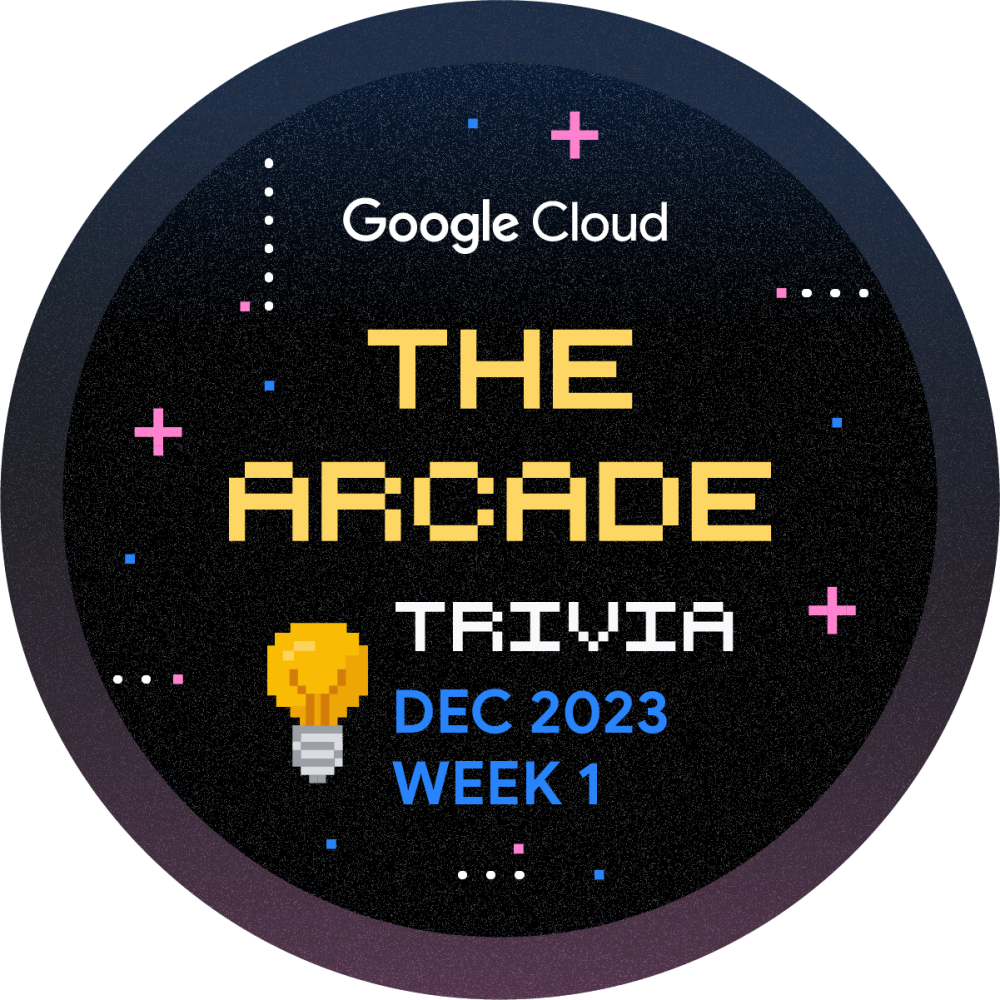 Badge untuk Qwiklabs Trivia December 2023 Week 1