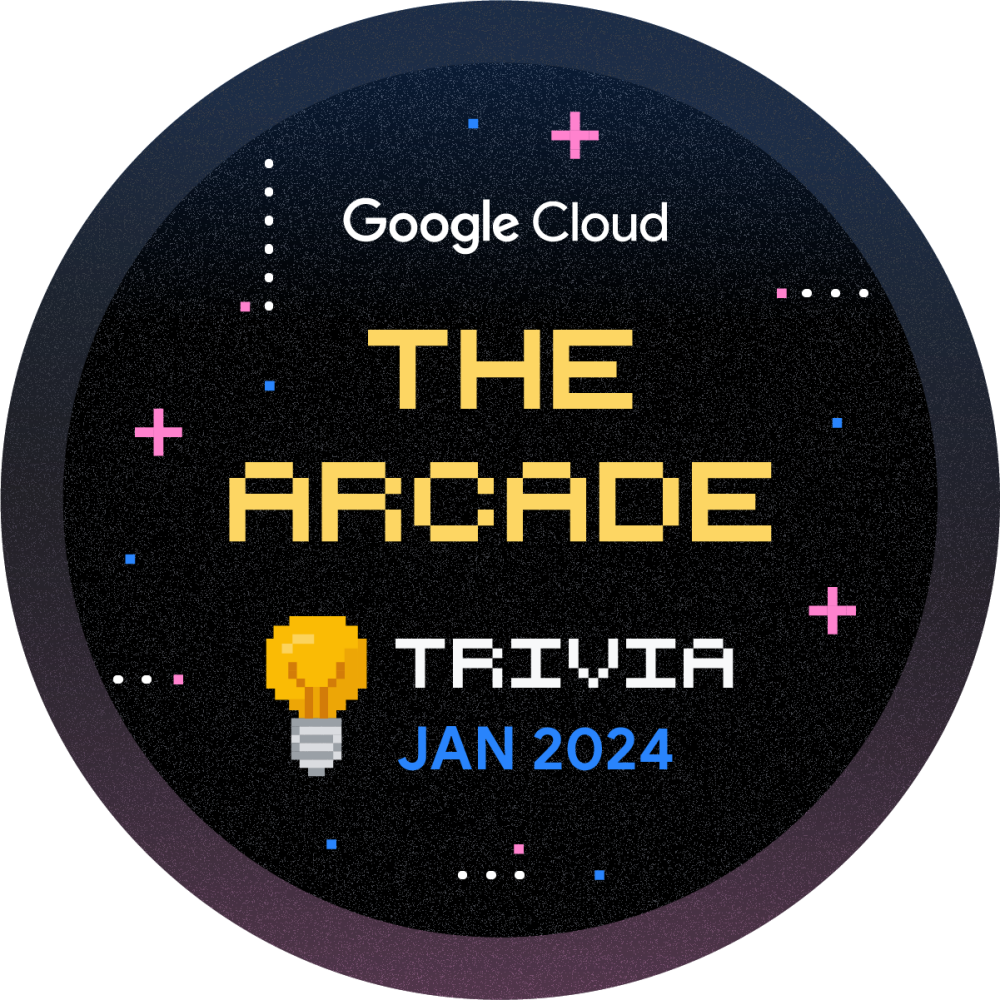 Insignia de Arcade Trivia enero de 2024