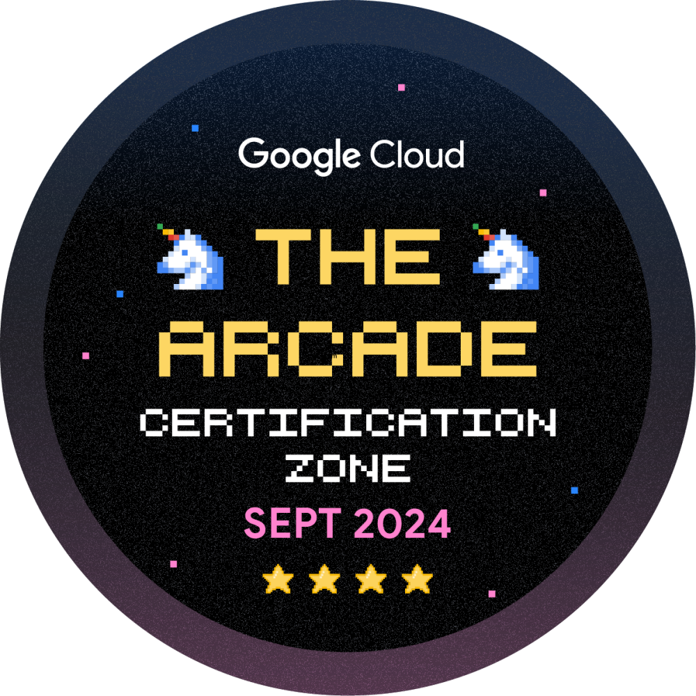 Odznaka dla The Arcade Certification Zone September 2024