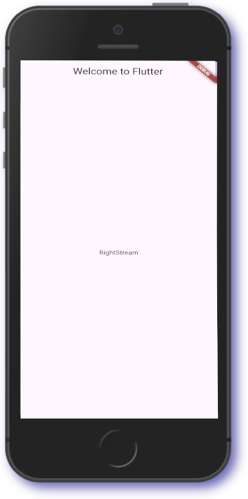 The Welcome to Flutter page with the word 'StringWorld' displayed on a mobile phone screen