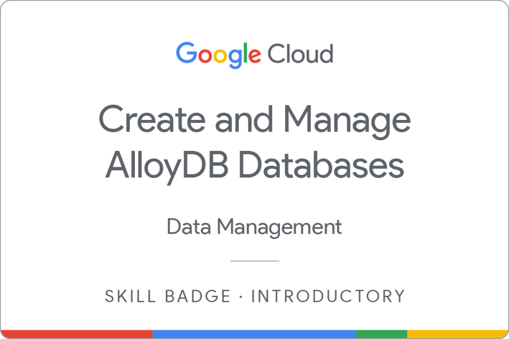 Badge for Create and Manage AlloyDB Instances