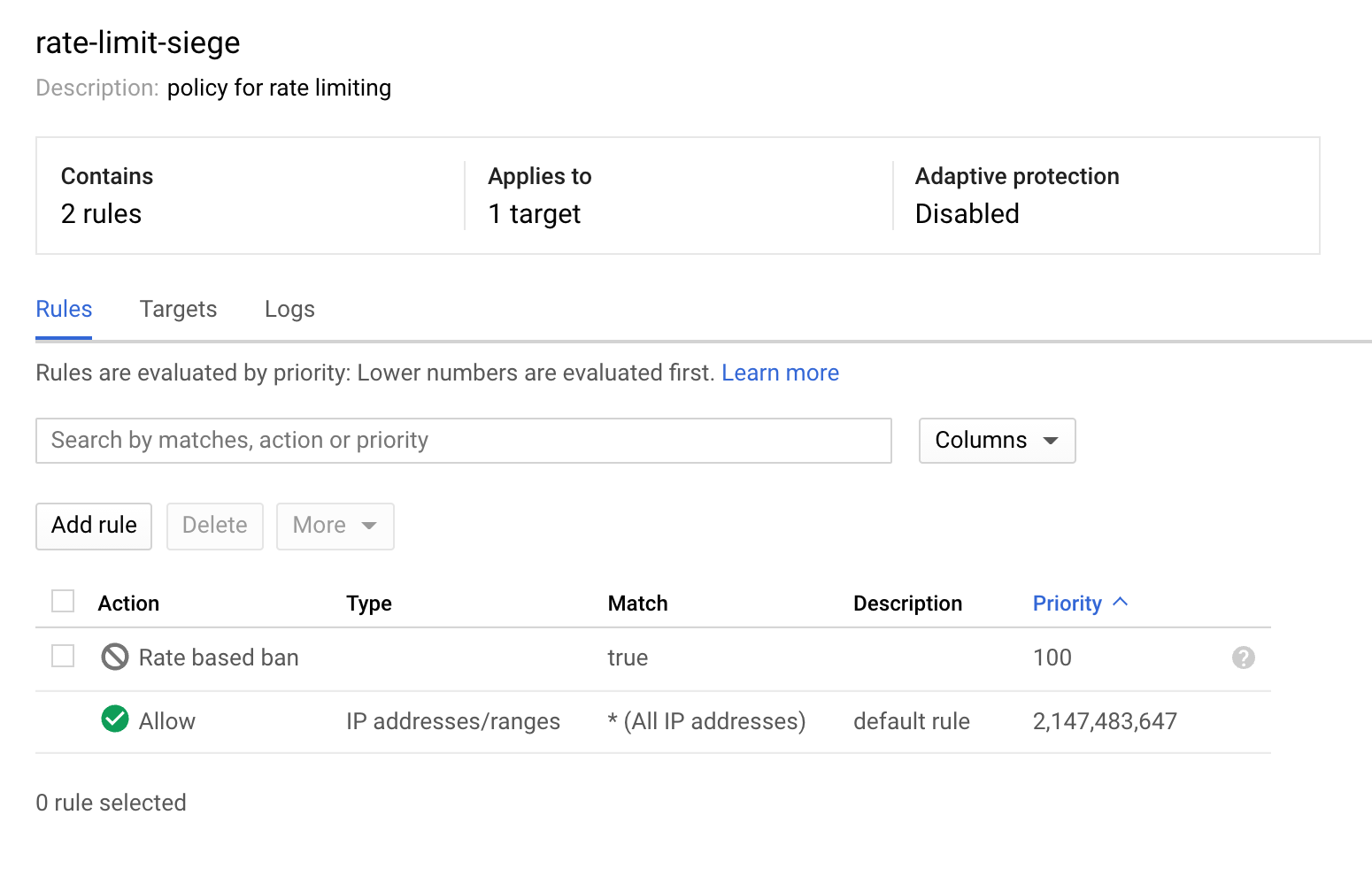 rate-limit-security-policy page