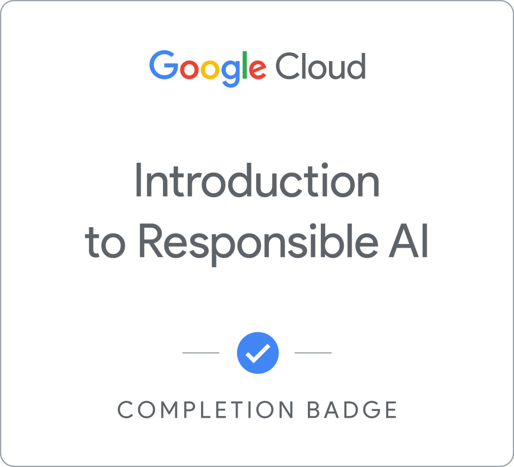 Badge for Introduction to Responsible AI - Locales