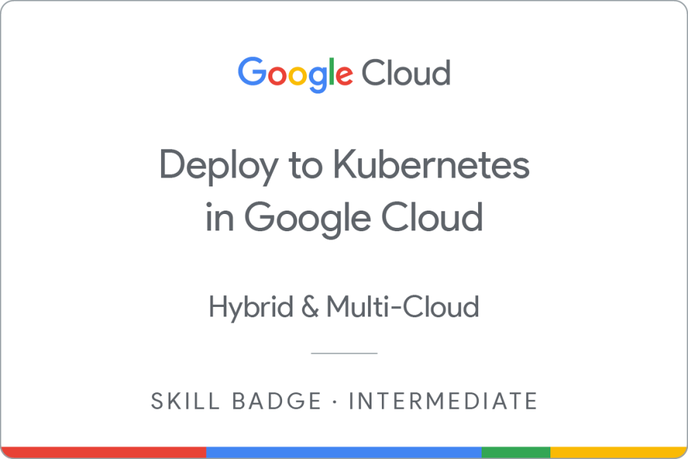 Badge für Deploy Kubernetes Applications on Google Cloud