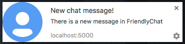 New chat message notification