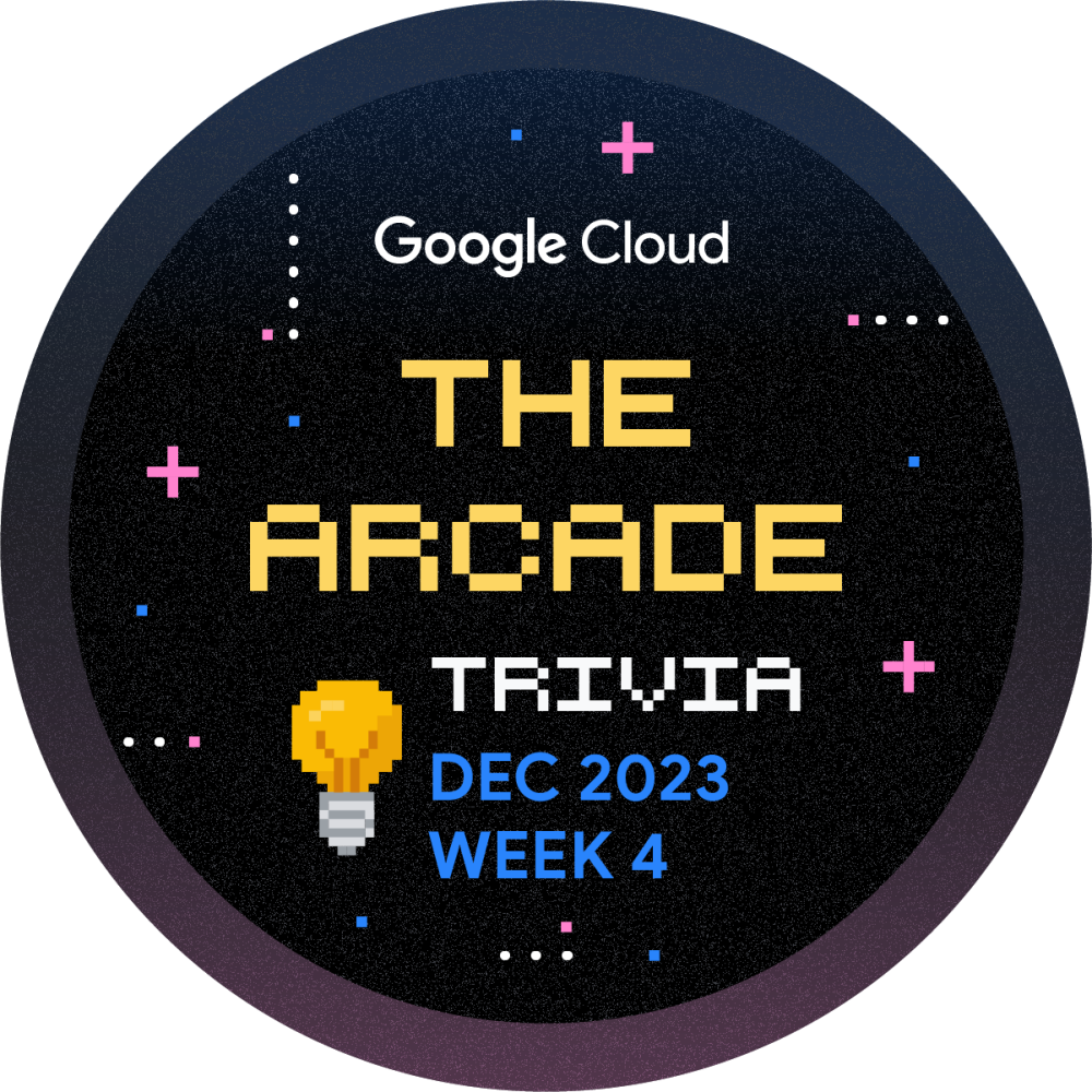 Badge untuk Qwiklabs Trivia December 2023 Week 4