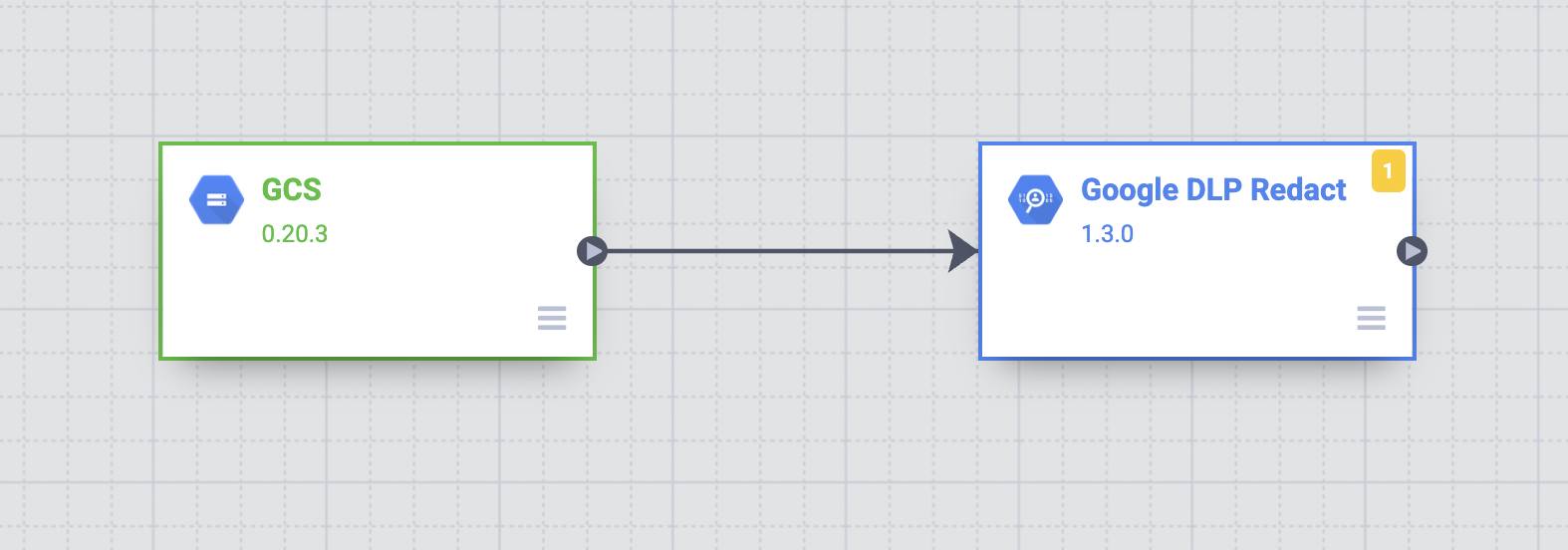 GCS node connected to Redact node