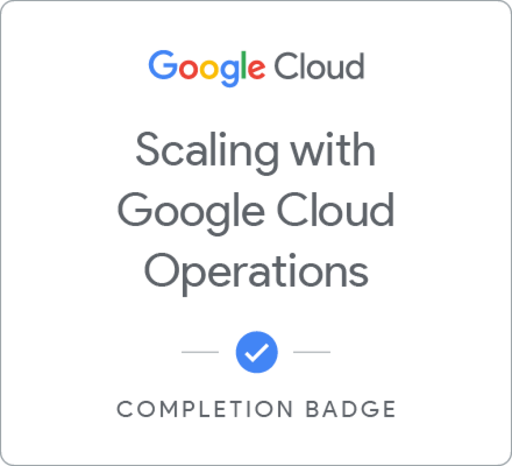 Insignia de Scaling with Google Cloud Operations - Español