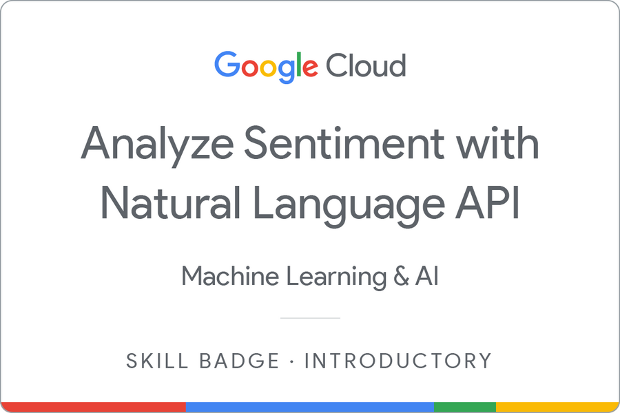 Selo para Analyze Sentiment with Natural Language API