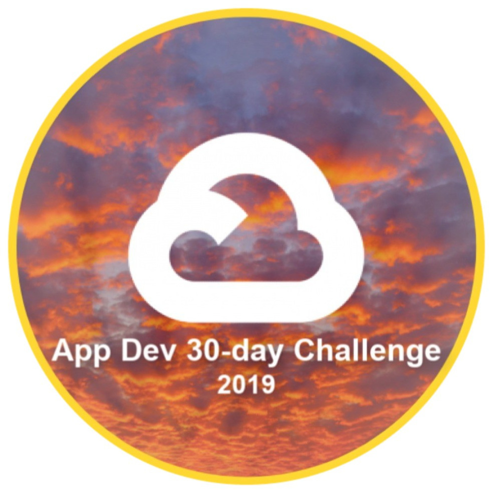 Badge for  App Dev 30-Day Challenge
