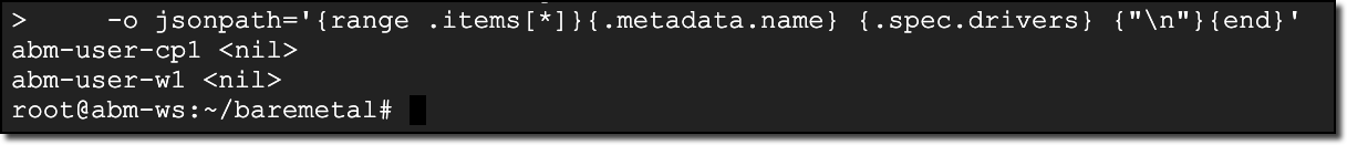 No CSI drivers installed output