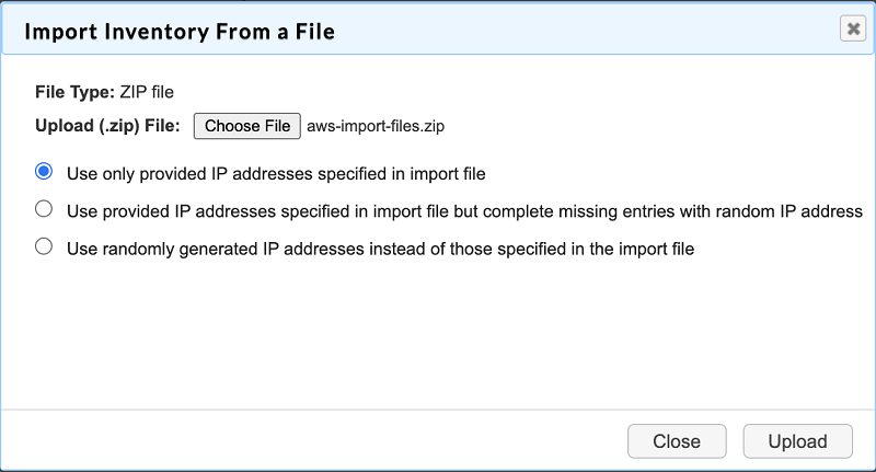 The Import Inventory From a File window