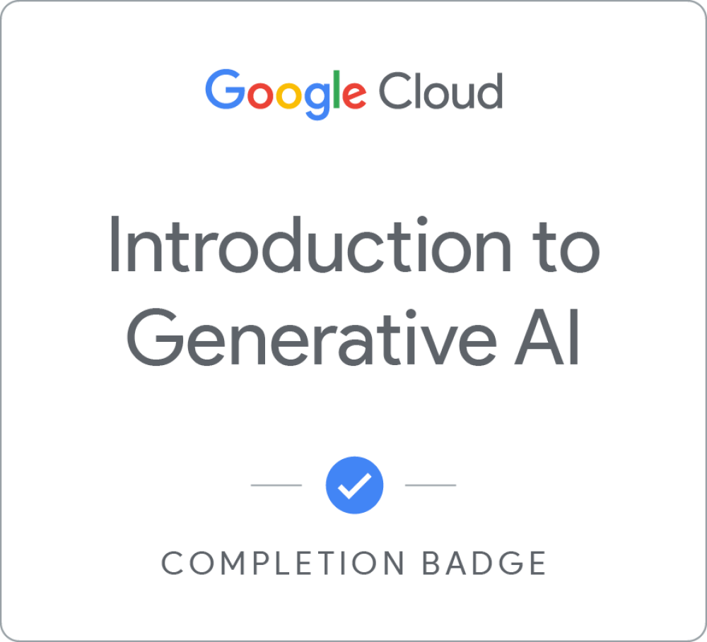 Badge für Introduction to Generative AI - Deutsch