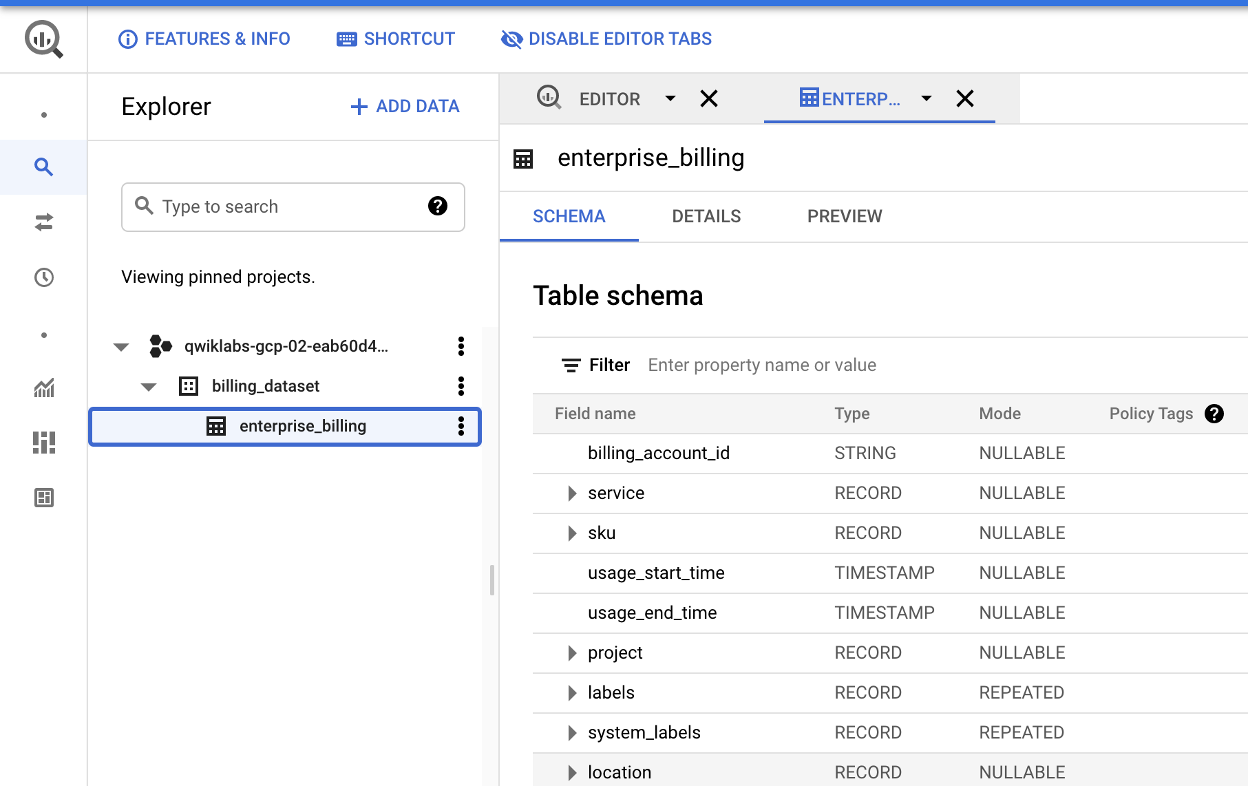 Traduzir consultas com o tradutor SQL interativo, BigQuery