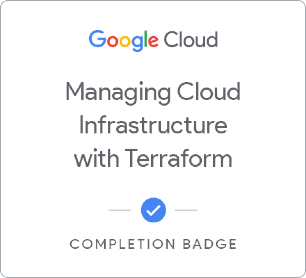 Odznaka dla Managing Cloud Infrastructure with Terraform