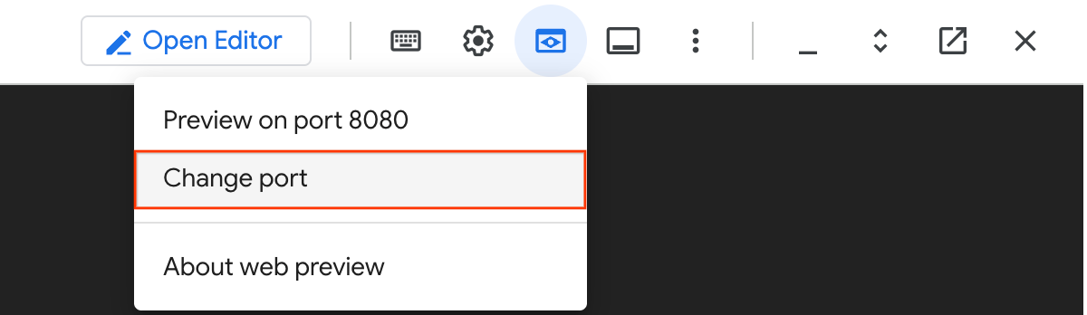 Expanded Web preview menu