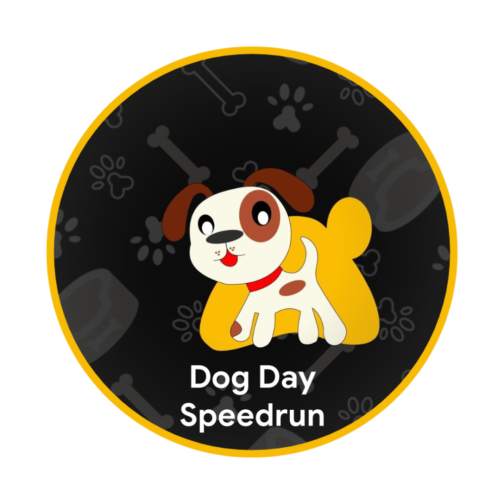 Dog Day Speedrun 배지