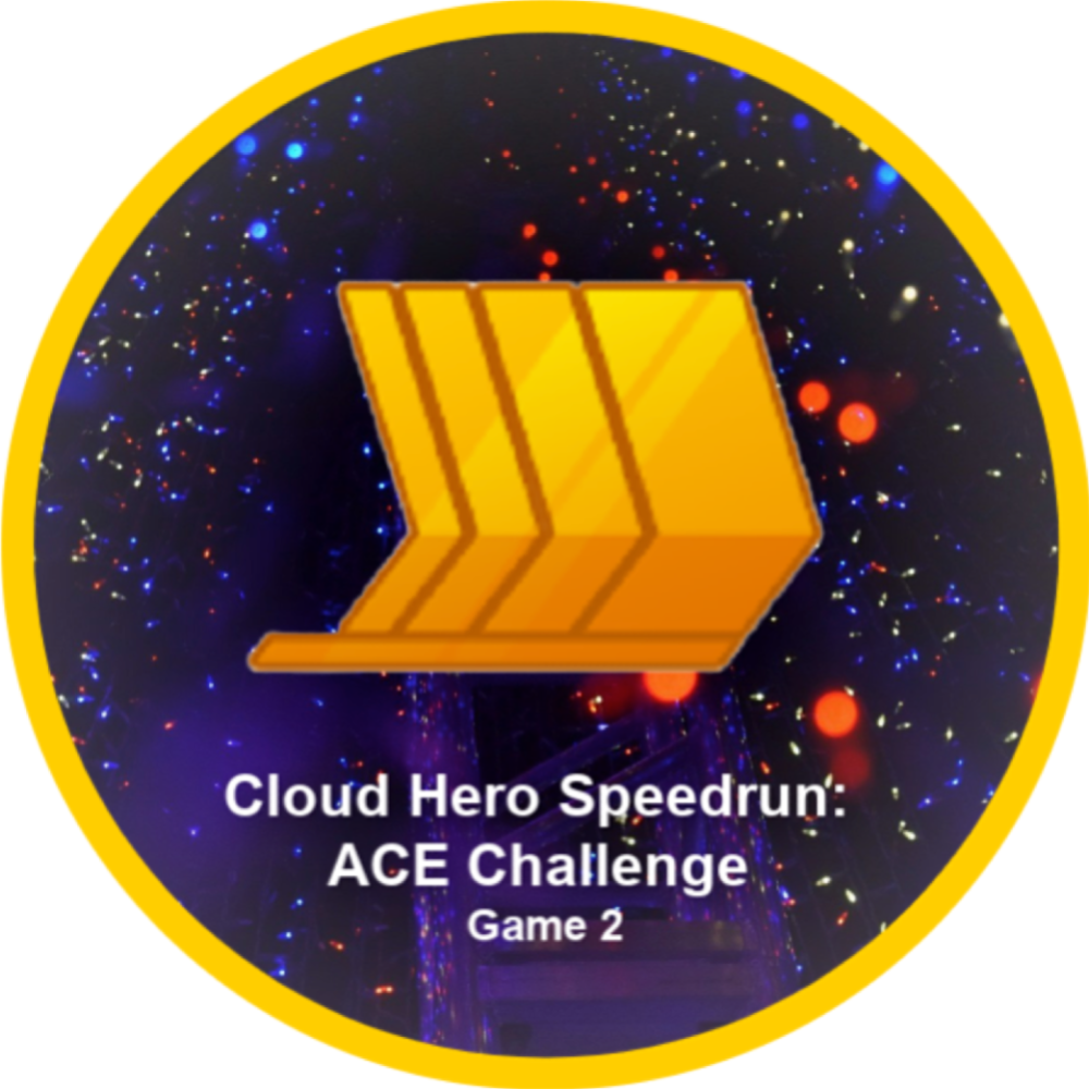 Badge for Cloud Hero Speedrun: ACE Challenge Game 2