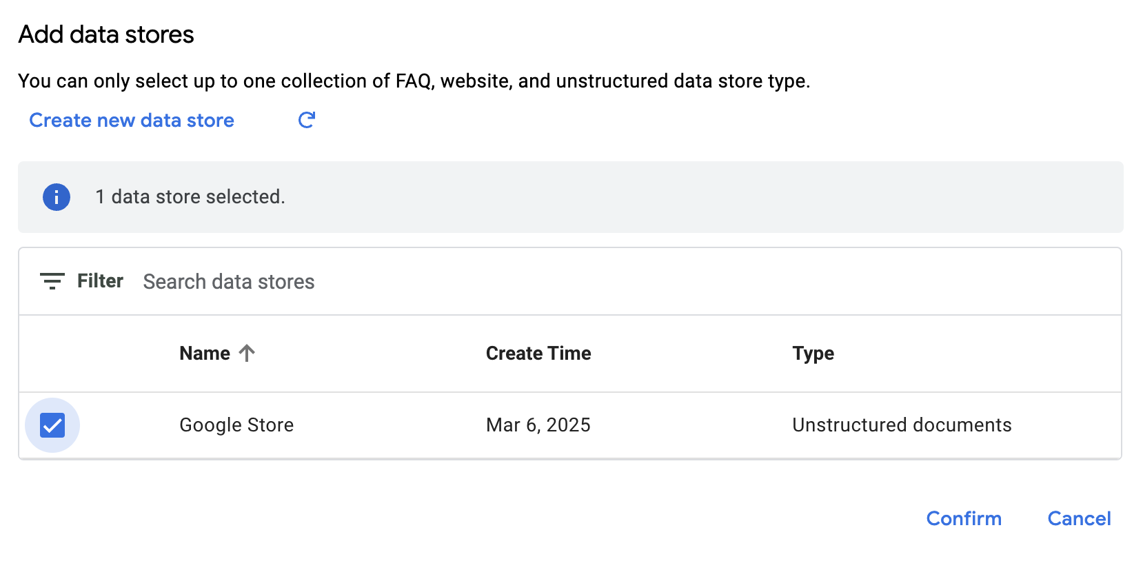 Add Data Stores