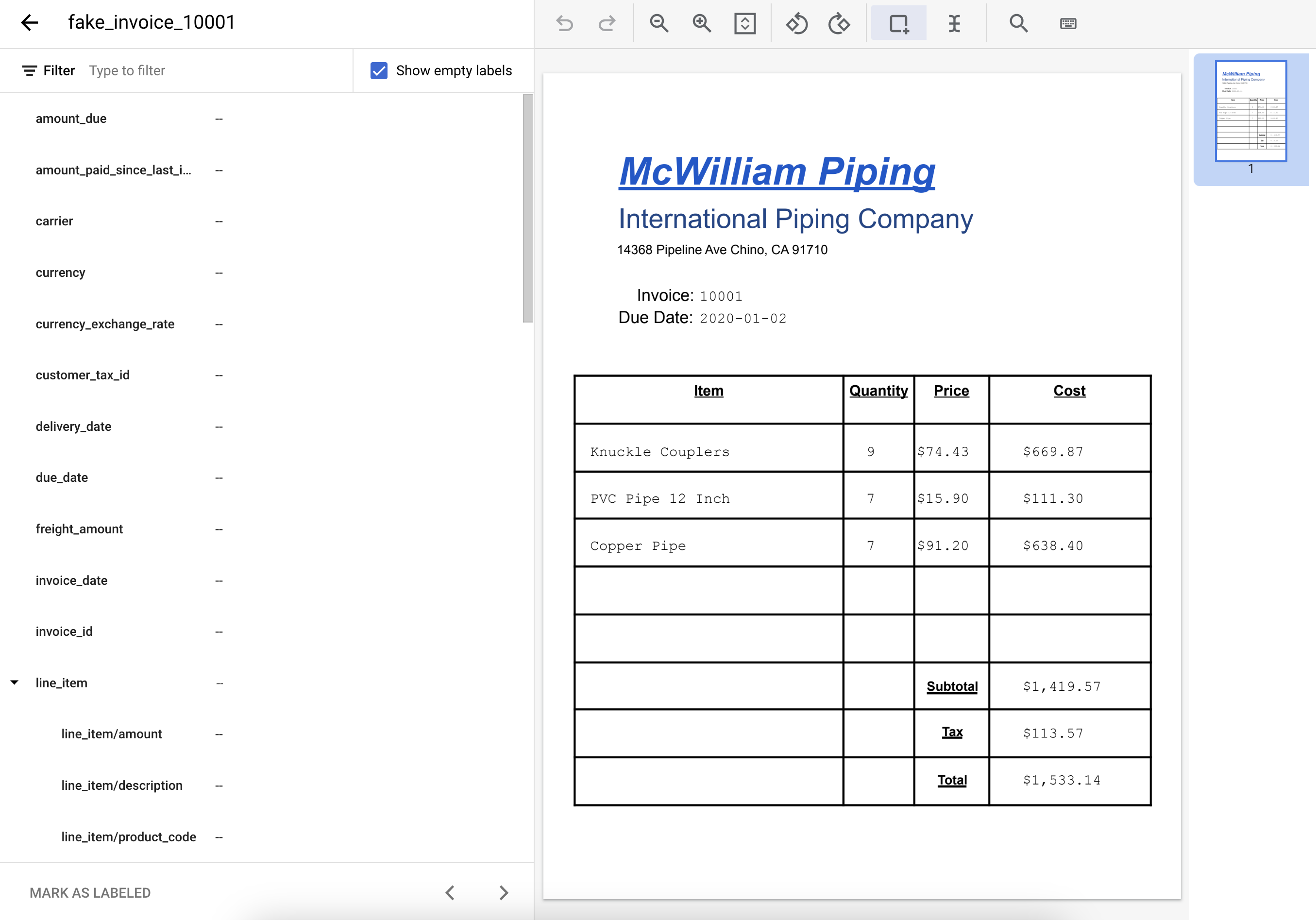 import data UI update