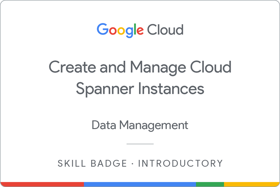 Значок за Create and Manage Cloud Spanner Instances