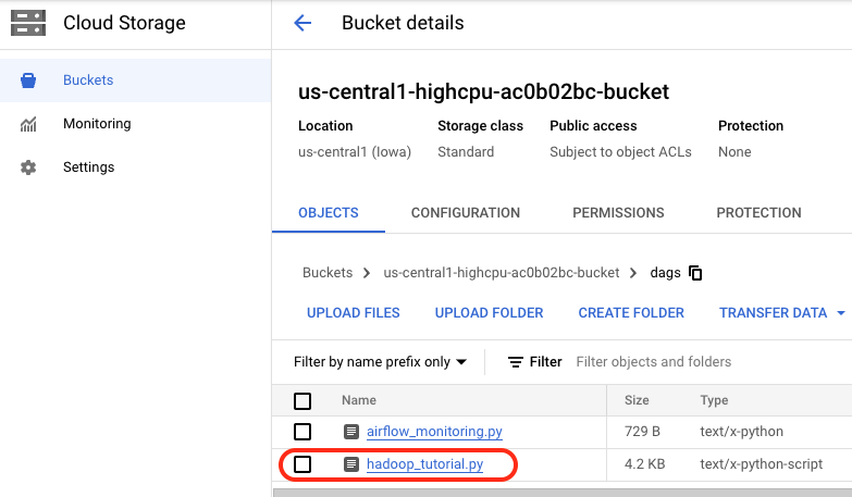 Bucket details