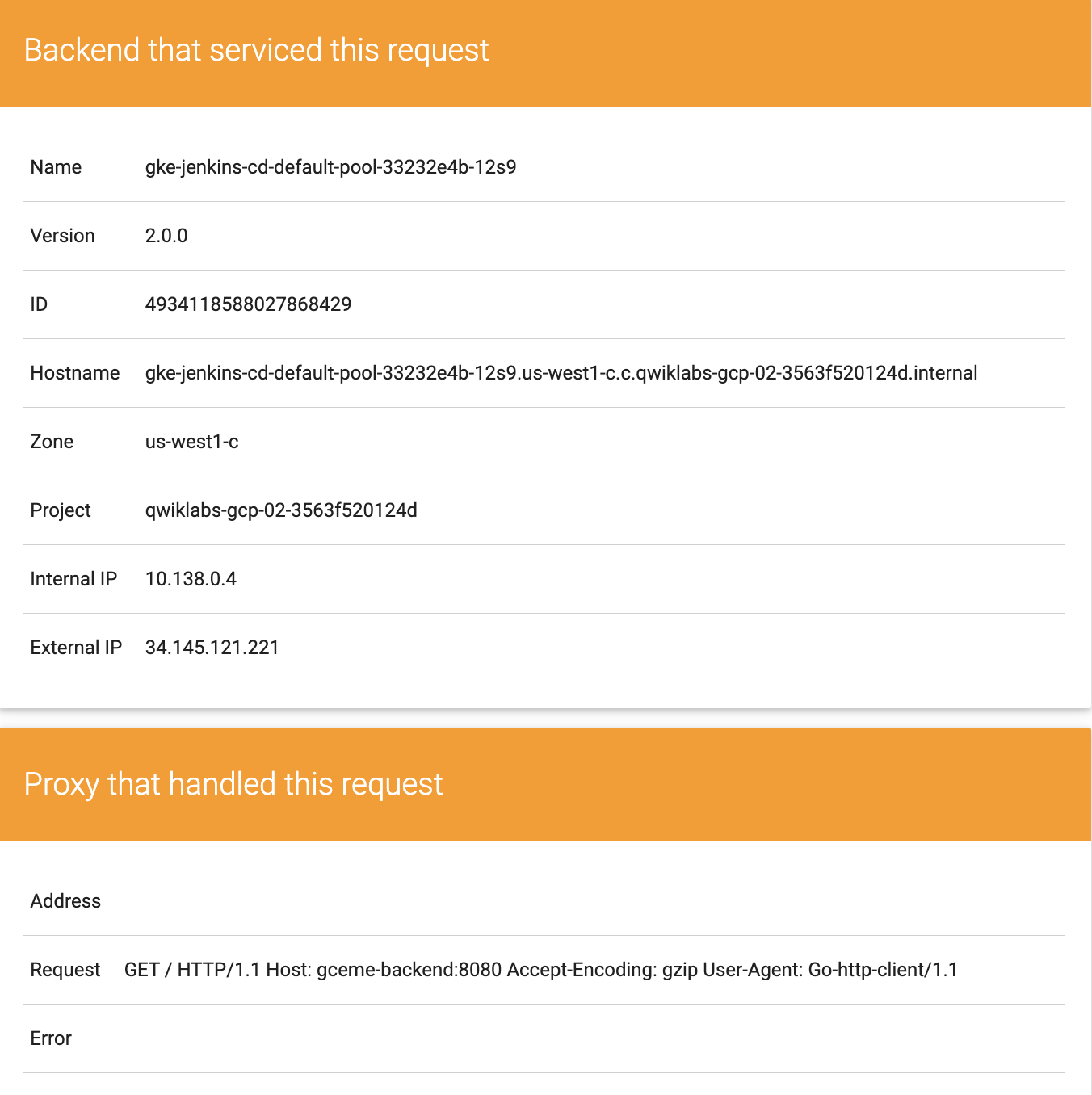 Backend that serviced this request page