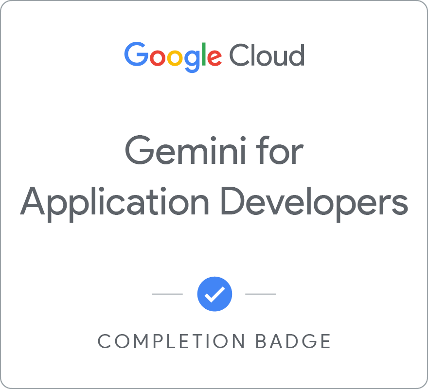 Badge pour Gemini for Application Developers - Français