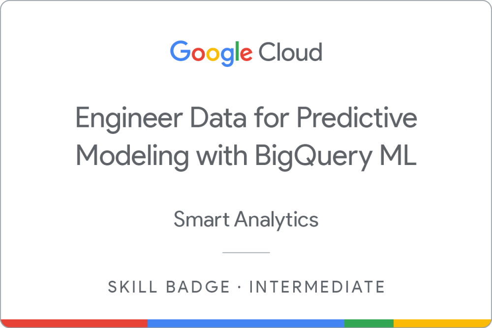 Odznaka dla Engineer Data for Predictive Modeling with BigQuery ML